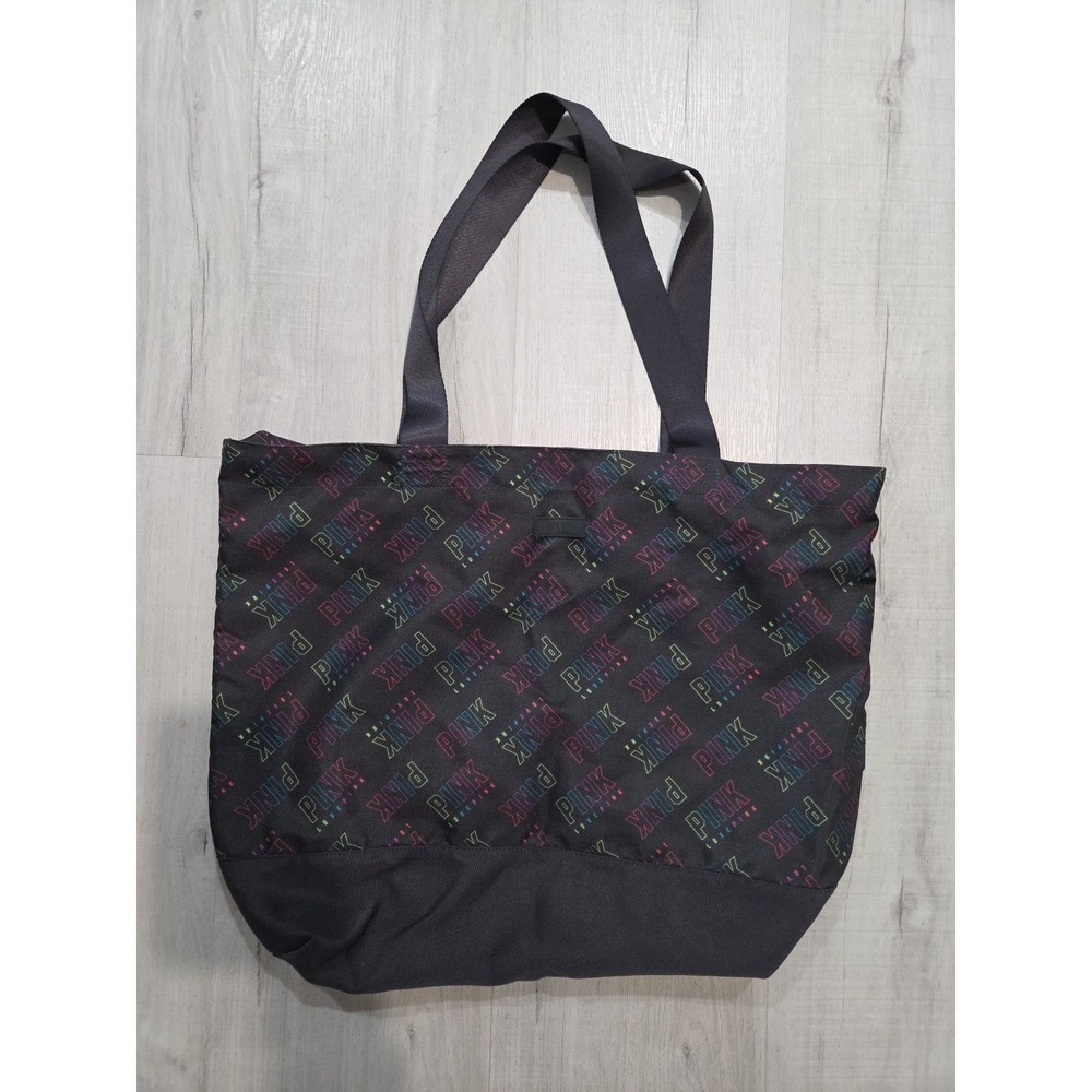 Victoria Secret Pink Weekender Tote Bag Black Weekend Shoulder Bag
